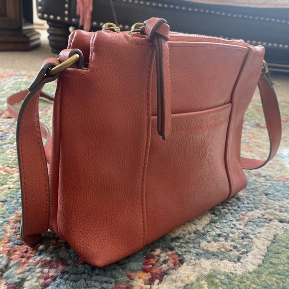 Sonoma Crossbody Purse Rust Red/Brown NWOT - Picture 3 of 16